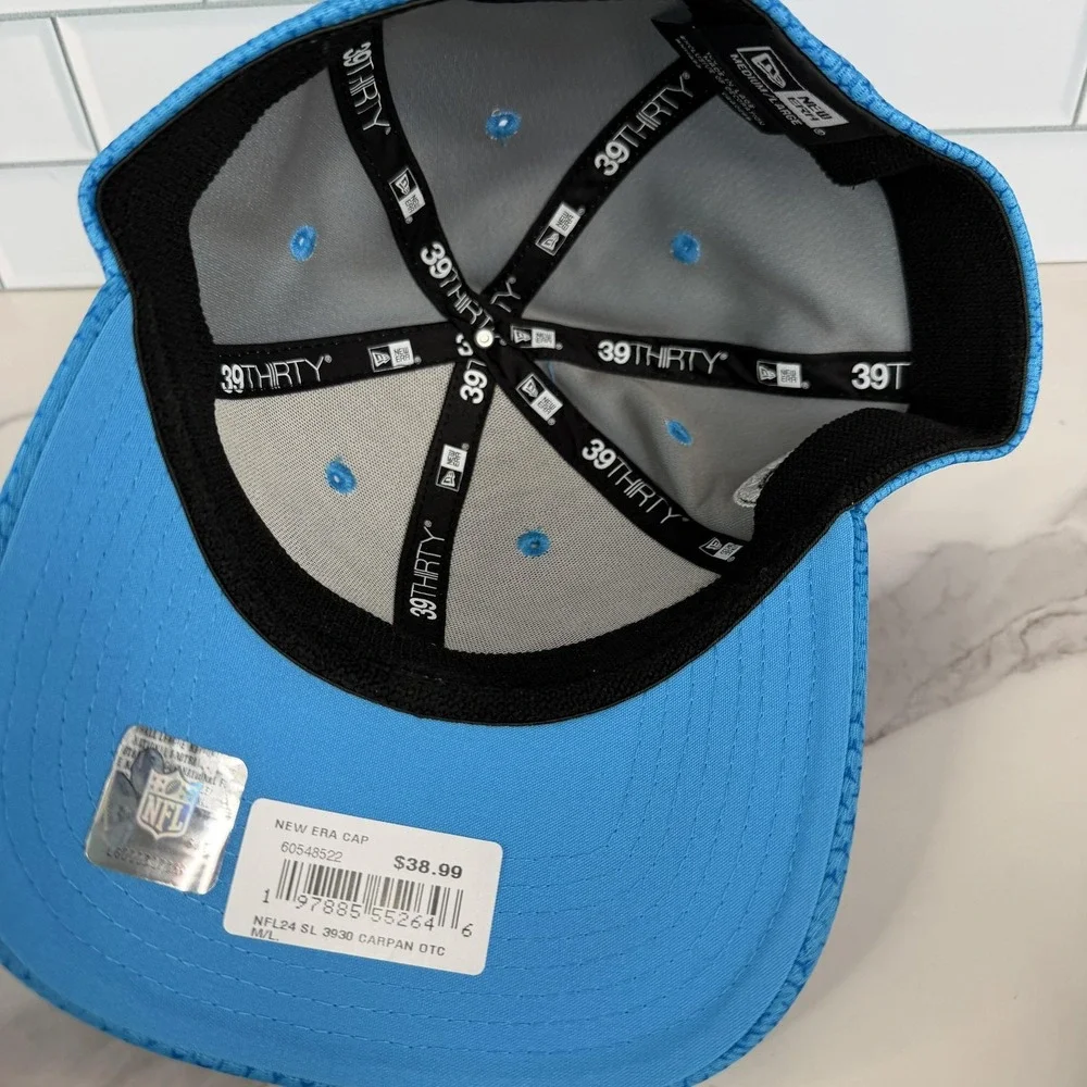 Carolina Panthers Hat Cap Fitted Mens Large‎ Blue NFL Football 39THIRTY M/L